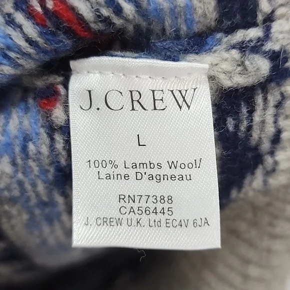 J. Crew McCallum Fair Isle 100% lambs wool sweater size L - Picture 4 of 5